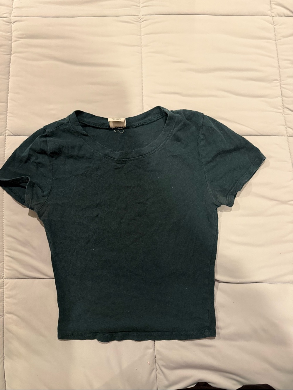 Tilly's Dark Teal Crop Tee